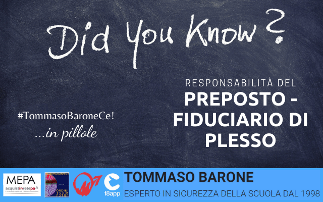 responsabilitÃ  preposto fiduciario di plesso