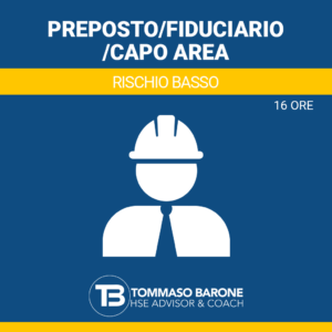 Corso Preposto/Fiduciario/Capo Area Rischio Basso monte ore 16