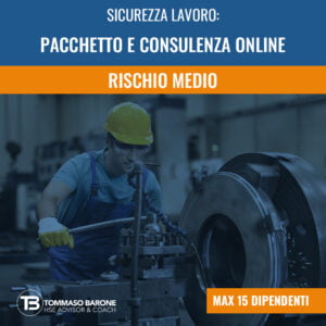 Sicurezza Lavoro: Pacchetto e Consulenza Online Rischio Medio (max 15 Dip.)